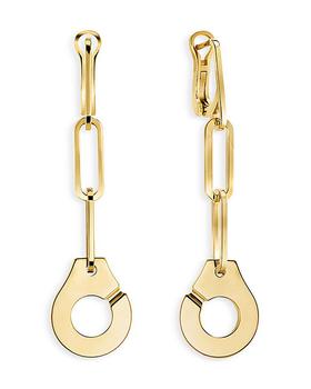 商品18K Yellow Gold Menottes Link Drop Earrings图片