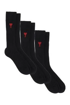 AMI | Ami paris ami de coeur socks tri-pack 6.6折