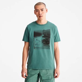Timberland | Mountains-to-Rivers Print T-Shirt for Men in Green商品图片,5折