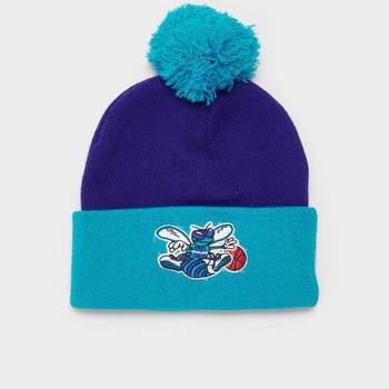 Mitchell and Ness | Mitchell & Ness Charlotte Hornets NBA Two Tone Pom Beanie Hat商品图片,
