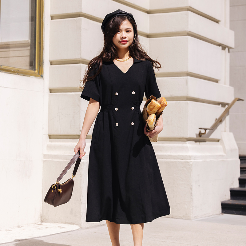 Petite Studio NYC | Marina连衣裙-黑色 | Marina Dress - Black商品图片,包邮包税