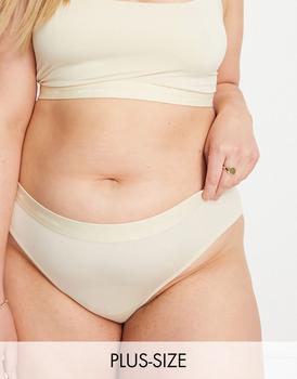 推荐Calvin Klein Plus Size Form To Body bikini style brief with tonal logo in stone商品