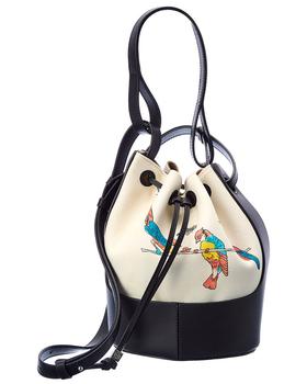 推荐Loewe Paula's Ibiza Balloon Canvas & Leather Bucket Bag商品