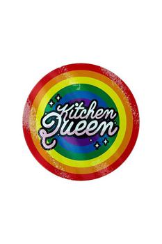 推荐Grindstore Kitchen Queen Glass Circular Chopping Board (Multicolored) (One Size)商品