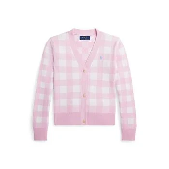Ralph Lauren | Big Girls Gingham Boxy Cotton Cardigan Sweater,商家Macy's,价格¥512