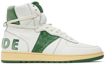 product White & Green Rhecess Hi Sneakers image