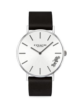 Coach | Perry Stainless Steel & Leather-Strap Analog Watch商品图片,