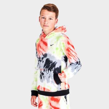 NIKE | Kids' Nike Sportswear Club Tie-Dye Pullover Hoodie商品图片,