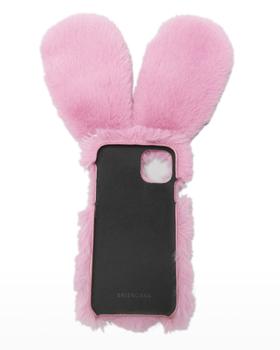 Balenciaga | Bunny Ears Faux-Fur iPhone 12 Case/Crossbody Bag商品图片,4.8折