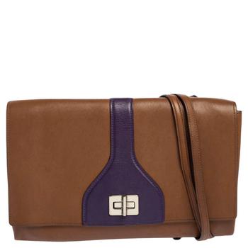 [二手商品] Prada | Prada Tan Vitello Soft Leather Flap Turn Lock Shoulder Bag商品图片,2.3折