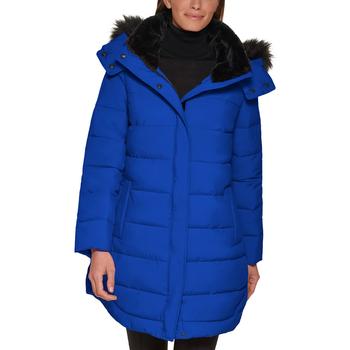 Calvin Klein | Women's Faux-Fur-Trim Hooded Puffer Coat, Created for Macy's商品图片,7.5折×额外7折, 额外七折