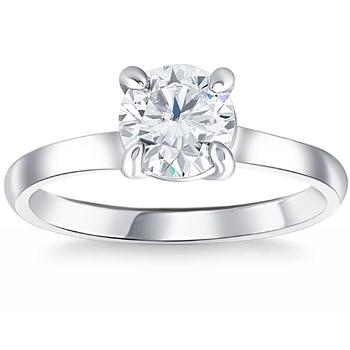 推荐1 ct Diamond Solitaire Engagement Ring 14k White Gold商品