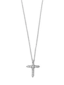 Effy | Super Buy White Gold and Damonds Cross Pendant Necklace,商家Saks OFF 5TH,价格¥4681