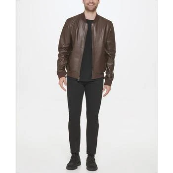 推荐Men's Bonded Leather Varsity Jacket商品