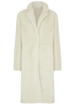 Yves Salomon | Ivory reversible shearling coat商品图片,