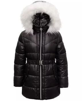 Michael Kors | Michael Kors Toddler & Little Girls Belted Stadium Puffer Jacket with Faux-Fur Trim,商家Macy's,价格¥438