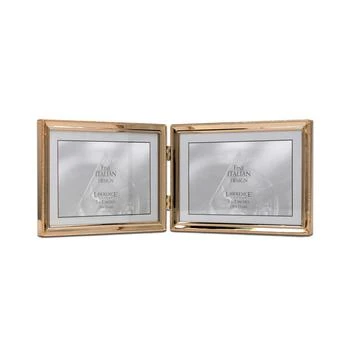 Lawrence Frames | Polished Metal Hinged Double Picture Frame - Bead Border Design, 7" x 5",商家Macy's,价格¥283