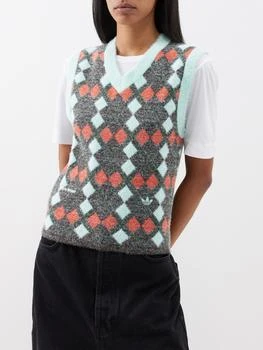 推荐Argyle-jacquard knit sweater vest商品