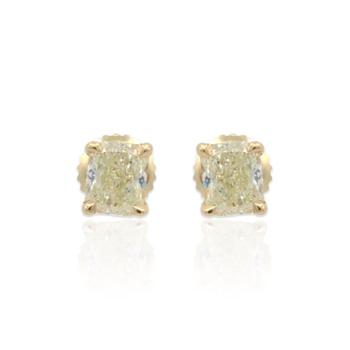 yee si, [二手商品] Estate Jewelry | Pre-Owned 18K Yellow Gold Diamond EarringsY-Z SI1商品图片 1.6折