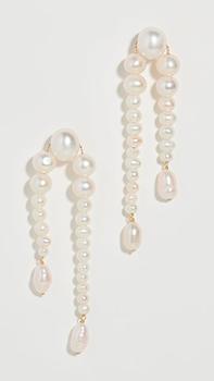 推荐Double Strand Pearl Earrings商品