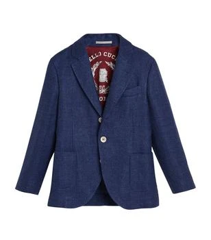 Brunello Cucinelli | Linen-Wool-Silk Blazer (4-14 Years),商家Harrods,价格¥8495