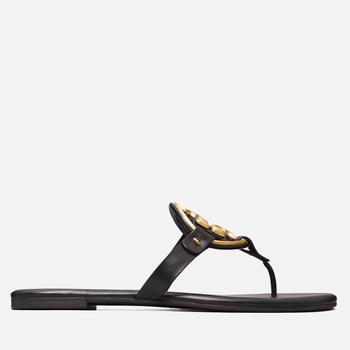 Tory Burch | Tory Burch Women's Metal Miller Soft Toe Post Sandals - Perfect Black/Gold商品图片,