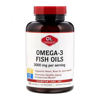 商品Olympian Labs Omega-3 Fish Oils, 2000 mg, 120 Softgels,商家MyOTCStore,价格¥93图片