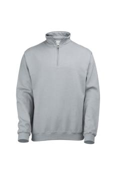 推荐Mens Plain Sophomore ¼ Zip Sweatshirt Heather Grey商品