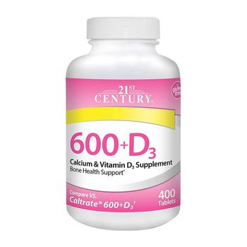 商品21st Century | 21st Century Vitamins Calcium 600 mg + Vitamin D Caps, 400 Ea,商家MyOTCStore,价格¥67图片