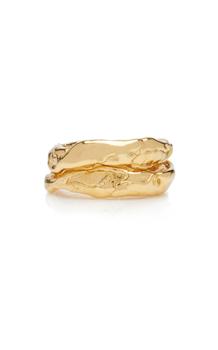 商品Pamela Card - Women's The Divine Unity 24K Gold-Plated Ring Set - Gold - US 7 - Moda Operandi - Gifts For Her图片