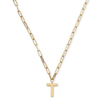 kate spade项链, Kate Spade | Gold-Tone T Paperclip Chain Pendant Necklace, 17" + 3" extender商品图片 