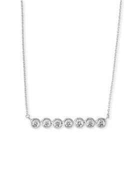 Roberto Coin | 18k White Gold Diamond-Bezel Bar Necklace,商家Neiman Marcus,价格¥13698