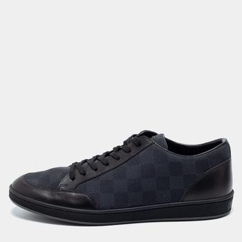 更多路易威登男鞋, [二手商品] Louis Vuitton | Louis Vuitton Black Damier Graphite Canvas and Leather Offshore Sneakers Size 41.5商品图片 