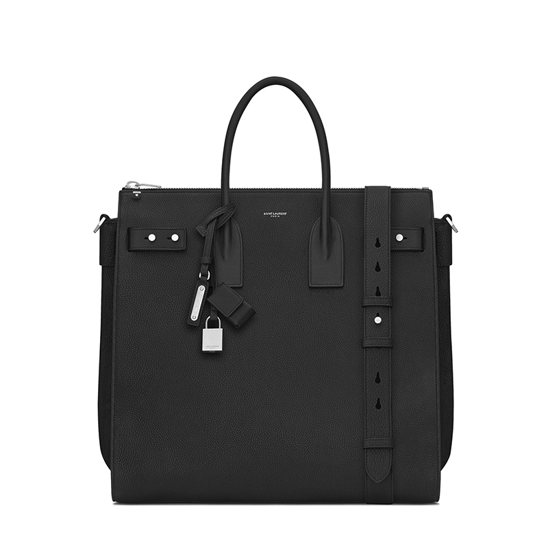 圣罗兰反转巴黎手提包, Yves Saint Laurent | SAINT LAURENT PARIS/圣罗兰 YSL NORTH/SOUTH系列男士黑色柔软小牛皮锁头可拆卸肩带手提斜挎单肩包480583DTI0E1000商品图片 7.5折×额外9.5折, 包邮包税, 额外九五折