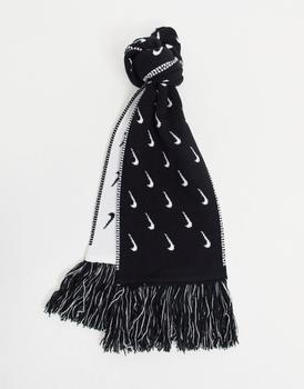 product Nike scarf with all over swoosh print in black image