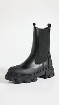 推荐Cleated Mid Chelsea Boots Black Stitch商品