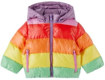 推荐Baby Multicolor Rainbow Striped Puffer Jacket商品
