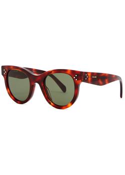 推荐Tortoiseshell round-frame sunglasses商品