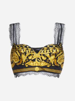 商品Versace | Barocco Heritage print silk bra top,商家d'Aniello boutique,价格¥5964图片