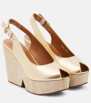 商品Clergerie | Dylan slingback wedge pumps,商家MyTheresa,价格¥4634图片