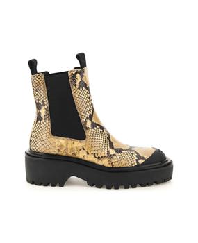 tory burch chelsea, Tory Burch | Python-printed Leather Chelsea Boots商品图片 