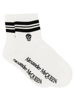 Alexander McQueen | Black And White Socks With Skull And Stripes,商家Italist,价格¥647