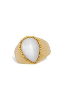 Savvy Cie Jewels | Mother of Pearl Signet Ring,商家Nordstrom Rack,价格¥180
