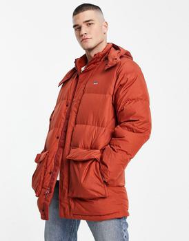 李维斯外套, Levi's | Levi's longline puffer jacket in red with small logo商品图片 5折