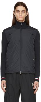 moncler男上海, Moncler | Navy Technical Yarn Cardigan Jacket商品图片 