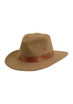 SCALA, SCALA | Twill Outback Hat with Leather Trim商品图片 