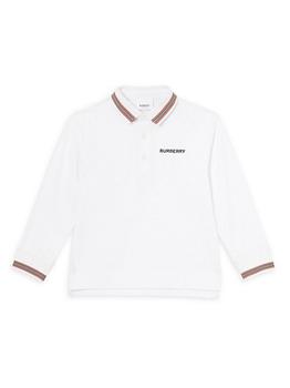 Burberry | Little Boy's & Boy's Christo Long-Sleeve Polo Shirt商品图片,