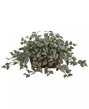 NEARLY NATURAL | Wandering Jew Artificial Plant in Decorative Planter,商家Macy's,价格¥614