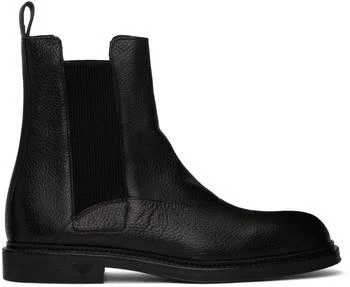 Emporio Armani | Black Paneled Chelsea Boots 6.9折