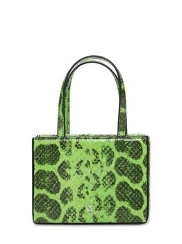 amina muaddi是什么牌子, Amina Muaddi | Superamini Giorgia Snake Top Handle Bag商品图片 额外8.5折, 额外八五折